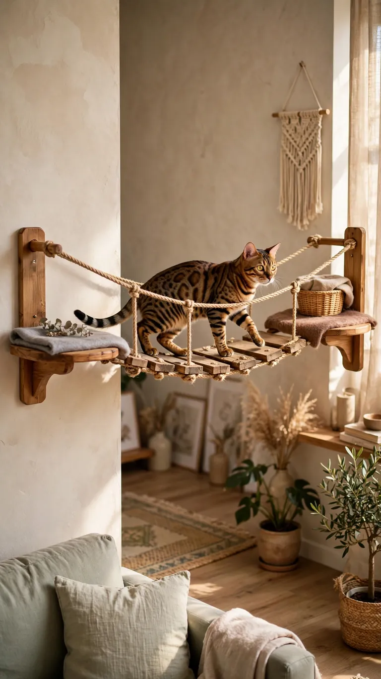 Rope Bridge Between Two Perches