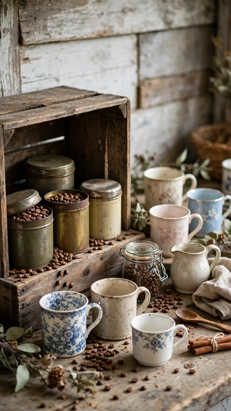 22 Cozy Coffee Bar Ideas for the Cutest Corner at Home 13 Vintage and Thrifted Finds