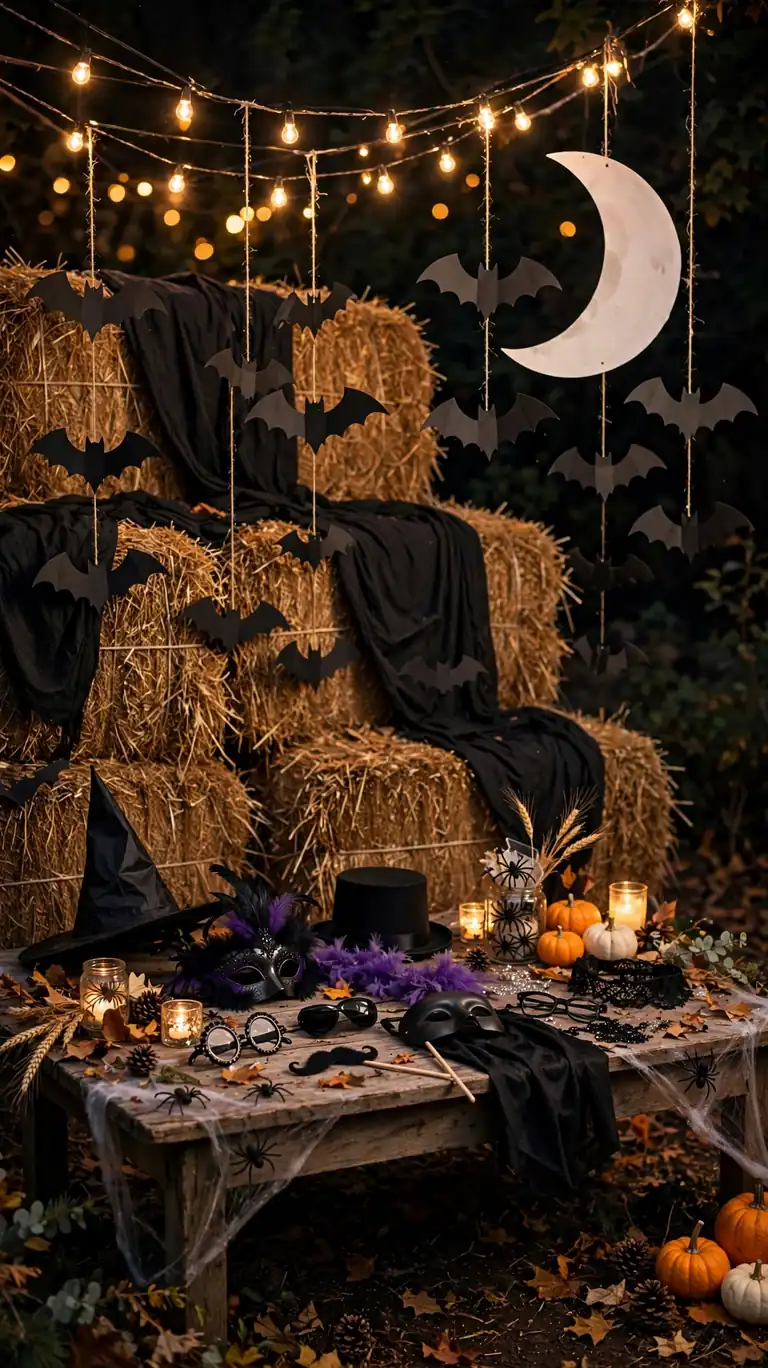 Set Up a DIY Photo Booth with a Hay Backdrop