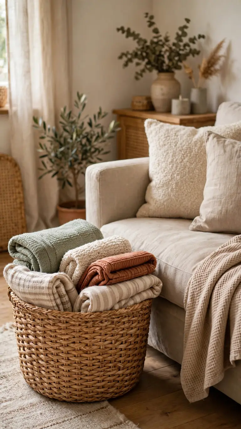 Keep a Basket of Blankets Handy