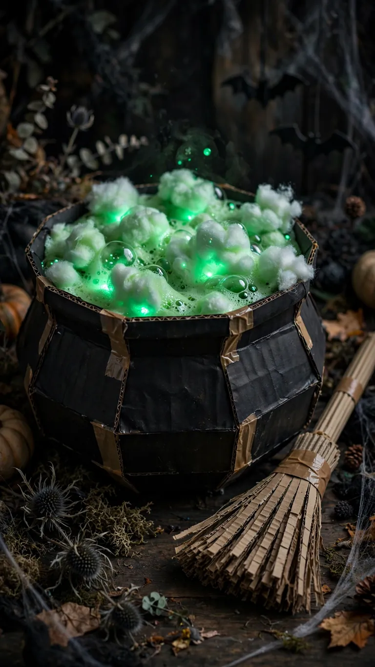 Bubbling Cardboard Cauldron