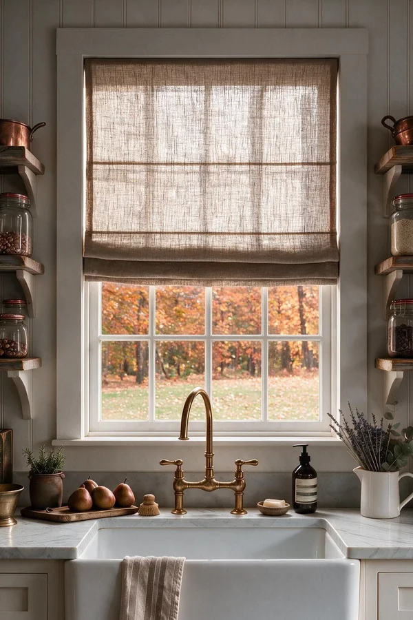 Flat Roman Style Short Curtains for a Clean Finish