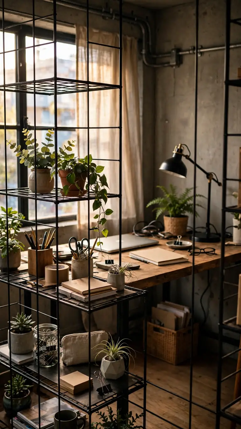 Open Metal Grid Shelving Divider