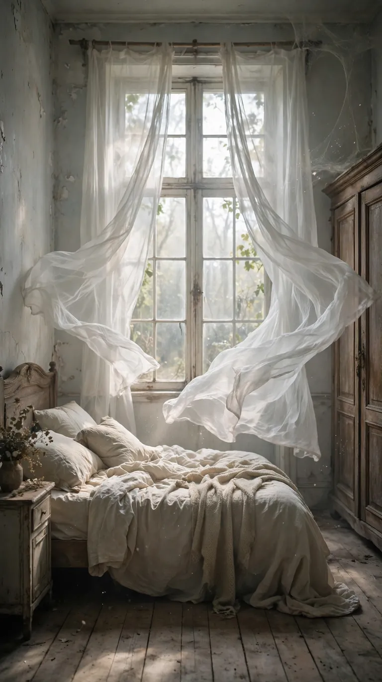 25 Stylish Halloween Decor Ideas That Are Chic, Not Cheesy 17 Sheer Curtain Panels for a Ghostly Feel