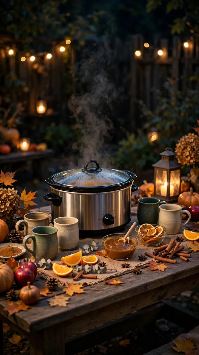 Serve a Hot Cider Bar with a Slow Cooker