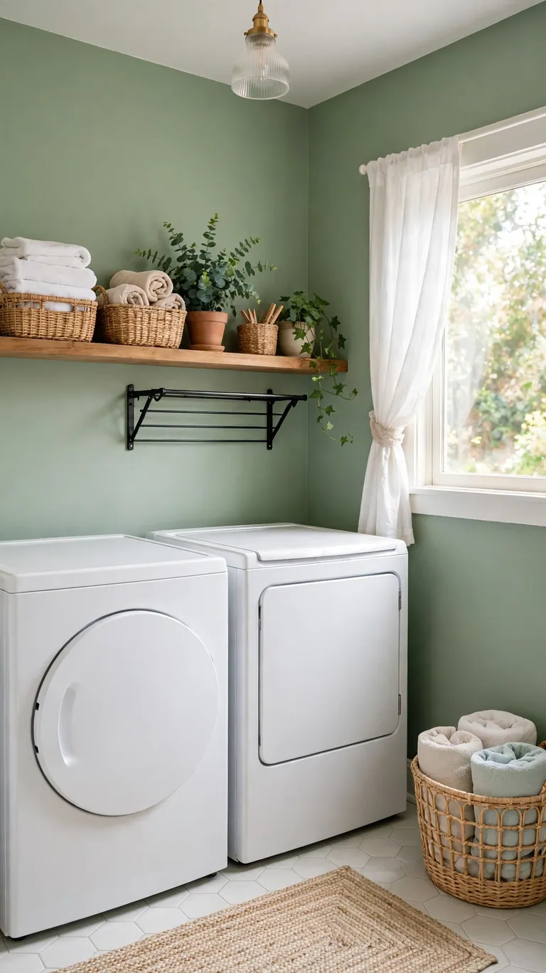 18 Small Laundry Room Ideas That Maximize Every Inch 18 Paint It a Color You Love