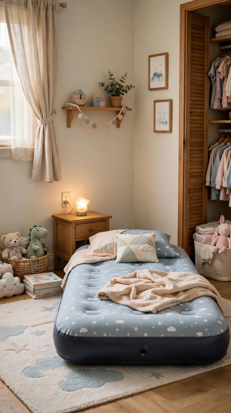 20 Cozy Guest Bedroom Ideas for Holiday Visitors 19 Make Room for Kids if Needed
