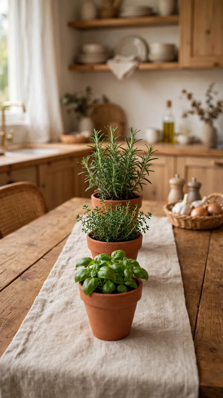 Potted Herb Centerpieces
