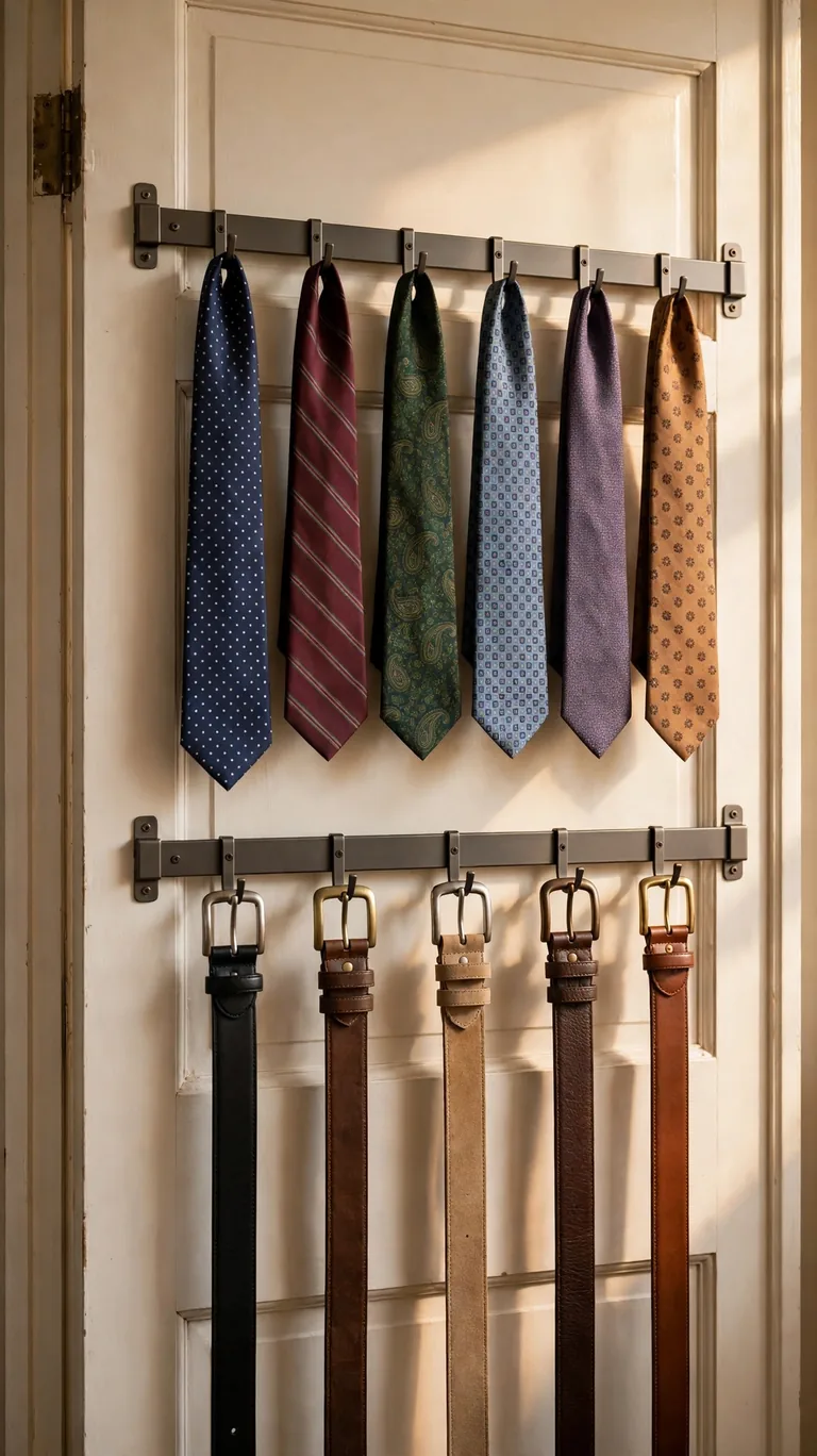 26 Smart Walk-In Closet Layout Ideas That Maximize Every Inch 20 Back-of-Door and Wall Racks for Belts and Ties