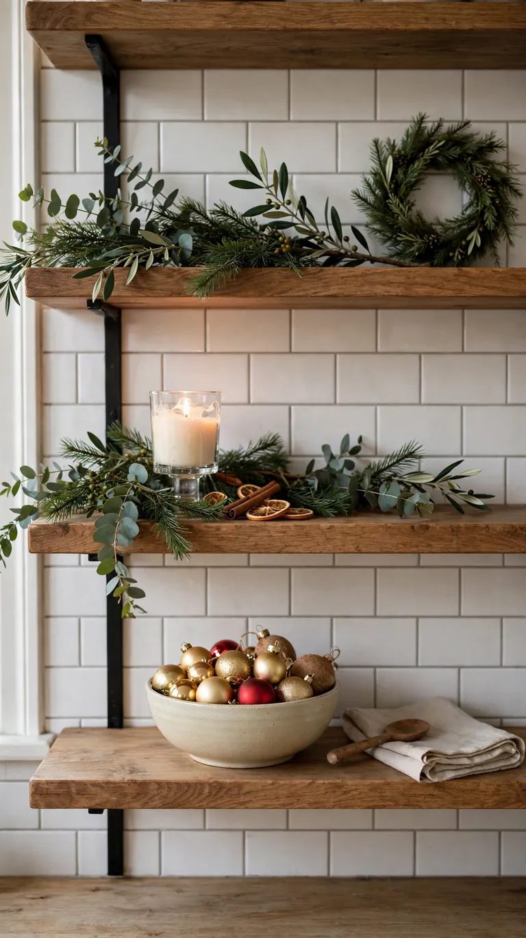 Decorate Open Kitchen Shelves