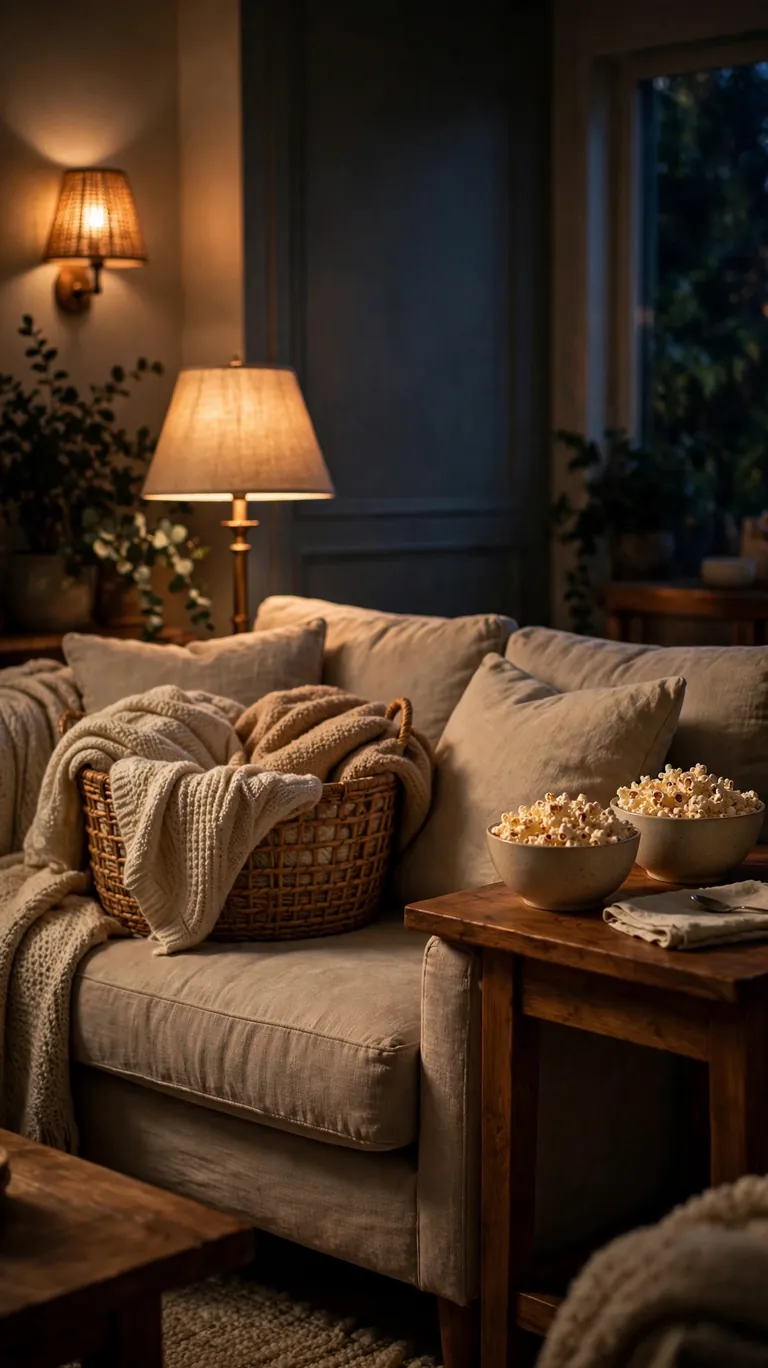 20 Warm Fall Living Room Decor Ideas for Cozy Nights In 20 Make Movie Night Cozy by Design