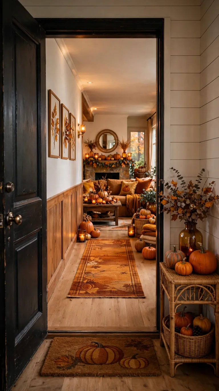 20 Warm Fall Living Room Decor Ideas for Cozy Nights In 21 Do a Fall Entry-to-Living-Room Flow