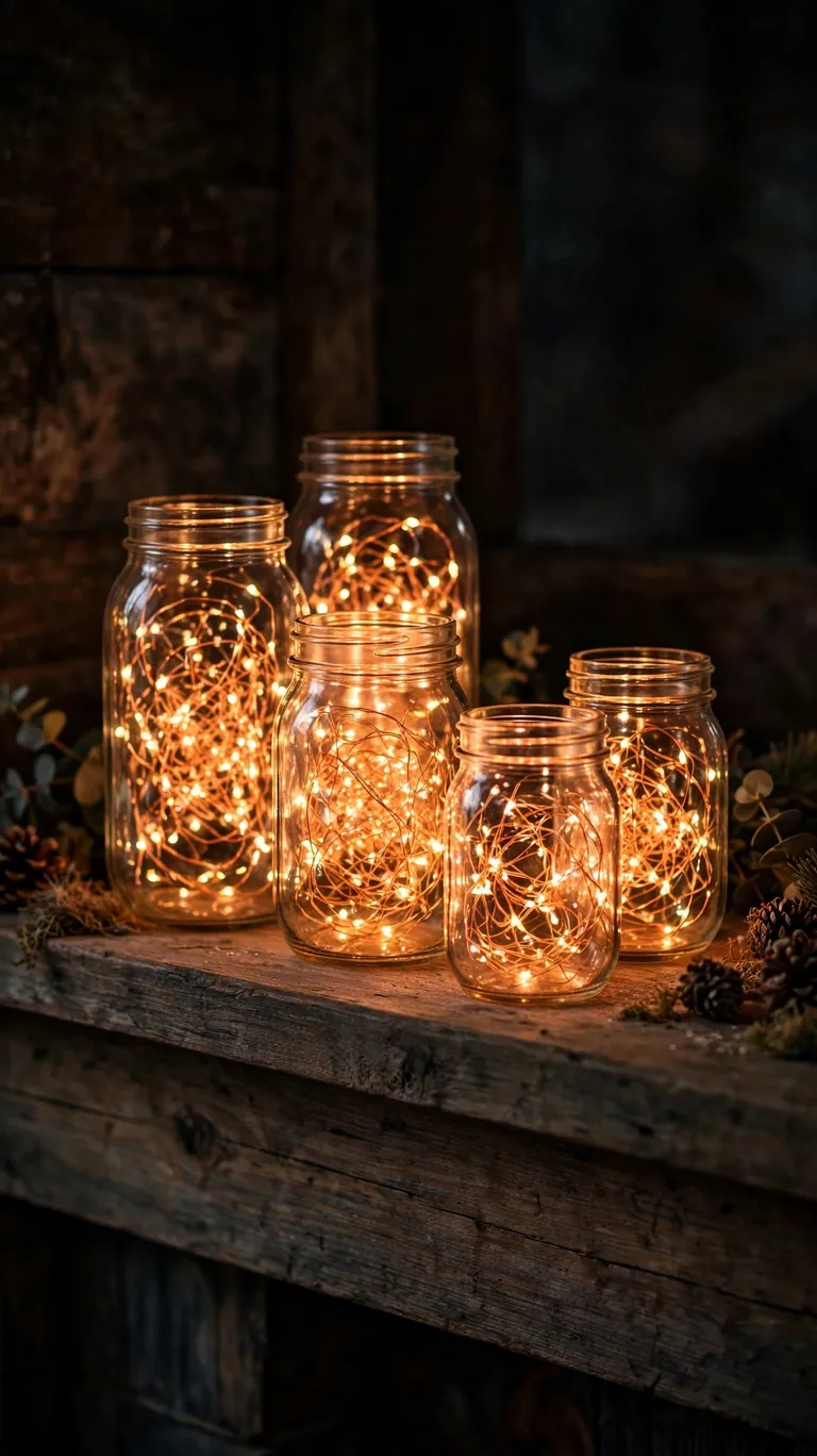 Fill Jars with Fairy Lights