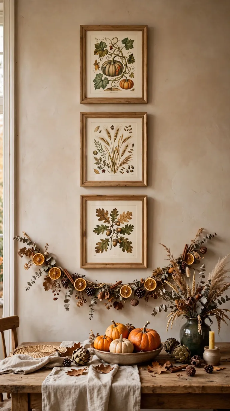 23 Beautiful Thanksgiving Decor Ideas for a Warm Holiday Home 23 Swap in Autumn Art Prints