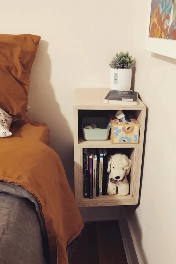 25 Creative DIY Shelf Ideas to Add Style and Storage to Your Home 23 Add a Floating Bedside Shelf Instead of a Nightstand