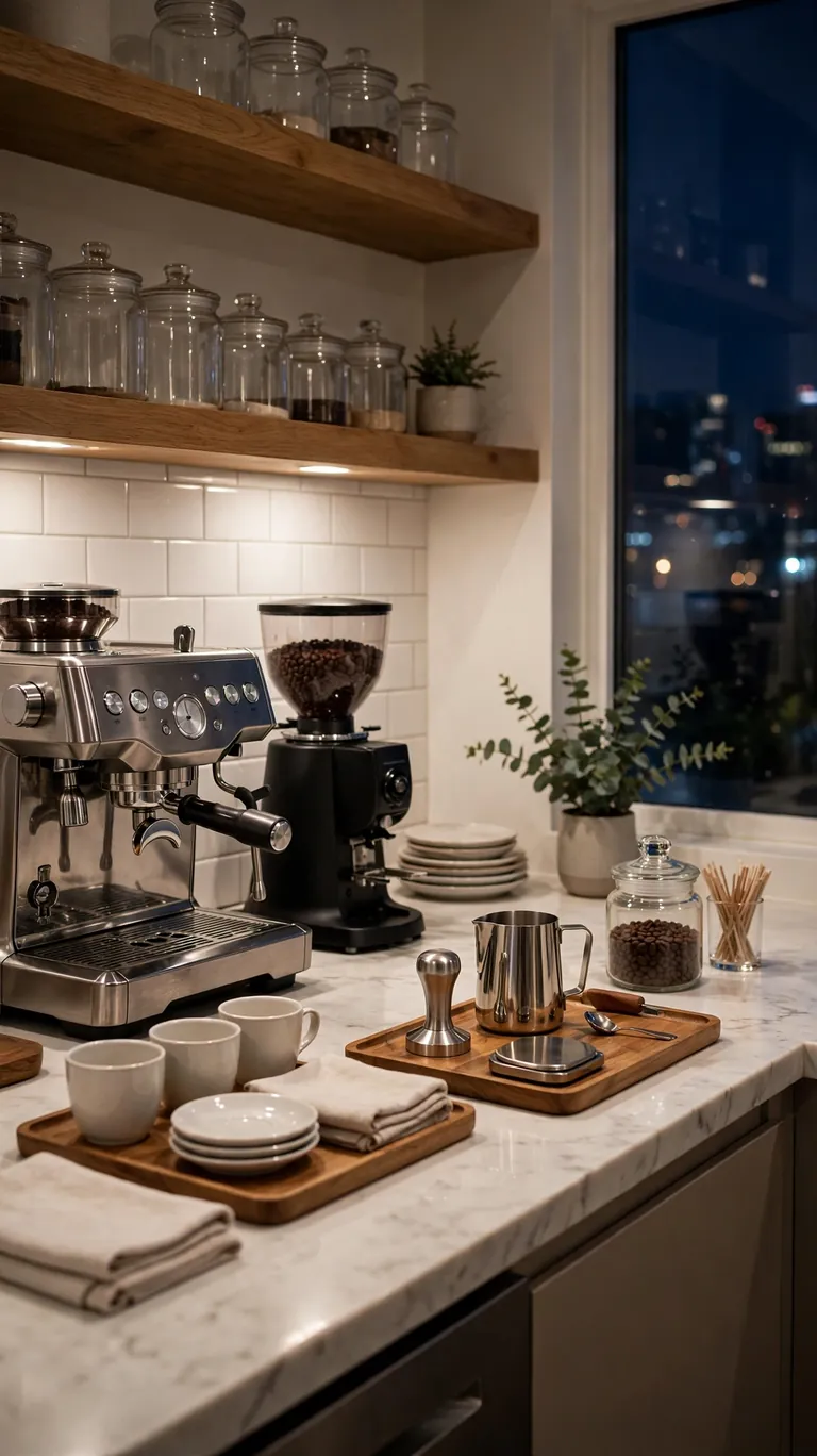 22 Cozy Coffee Bar Ideas for the Cutest Corner at Home 23 Keep It Clean: The Two-Minute Nightly Reset