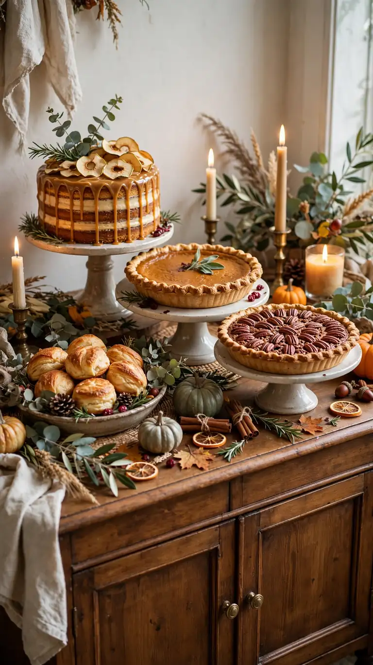 23 Beautiful Thanksgiving Decor Ideas for a Warm Holiday Home 24 Style a Dessert Table Worth Photographing