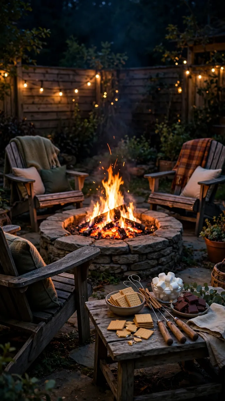 Make a S'mores Bar Around a Fire Pit