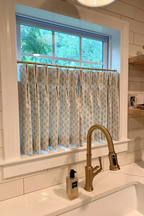 Dusty Blue Short Curtains for a Gentle Farmhouse Accent